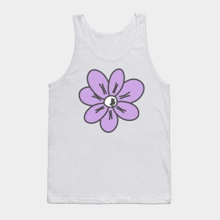 purple flower Tank Top